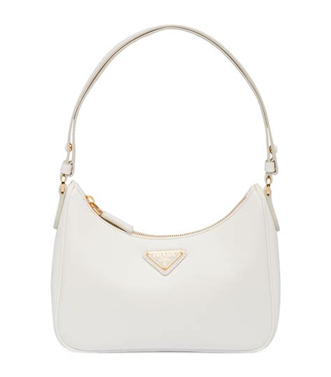 prada re-edition 2005 saffiano leather bag white|prada saffiano shoulder bag.